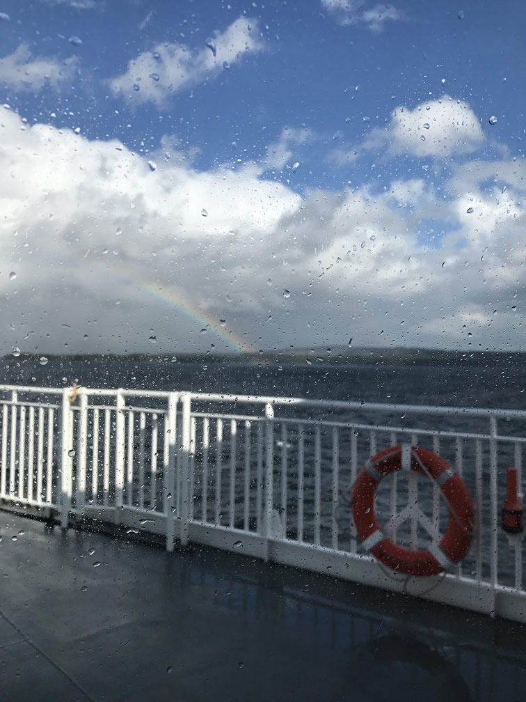 Rainbow off ferry to Powell River