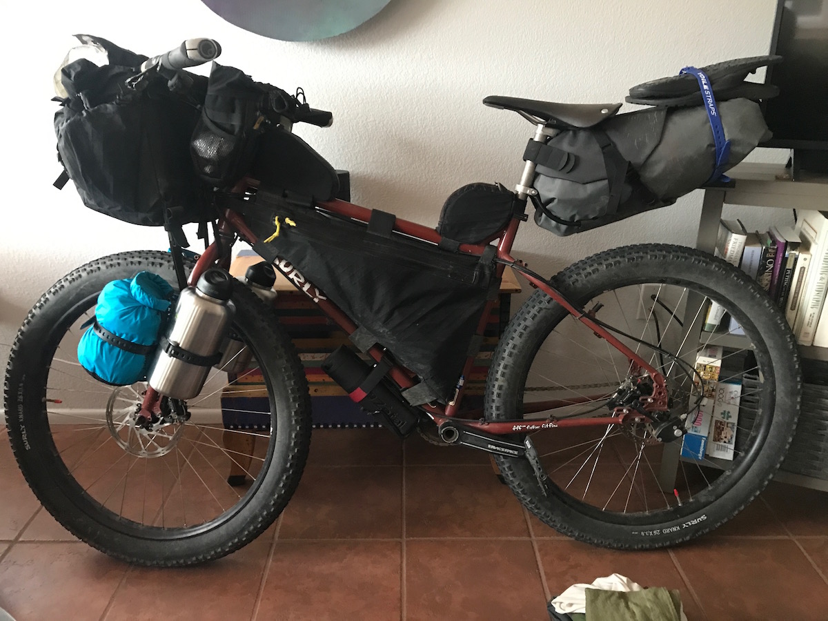 2017 Surly Troll bikepacking setup